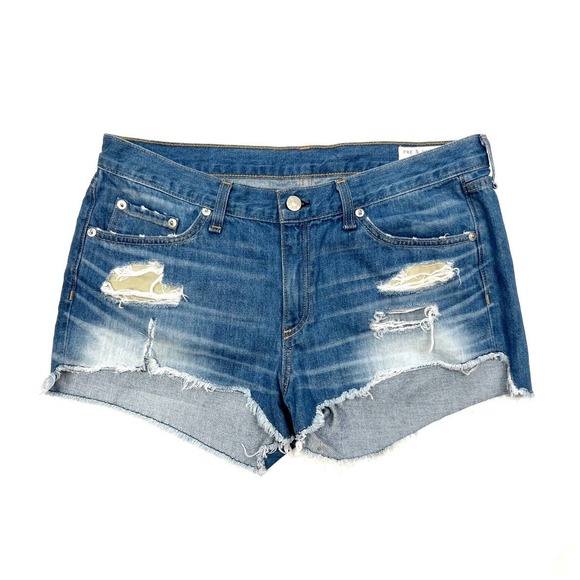 Rag & Bone Cutoff Denim Shorts Blue Size 30